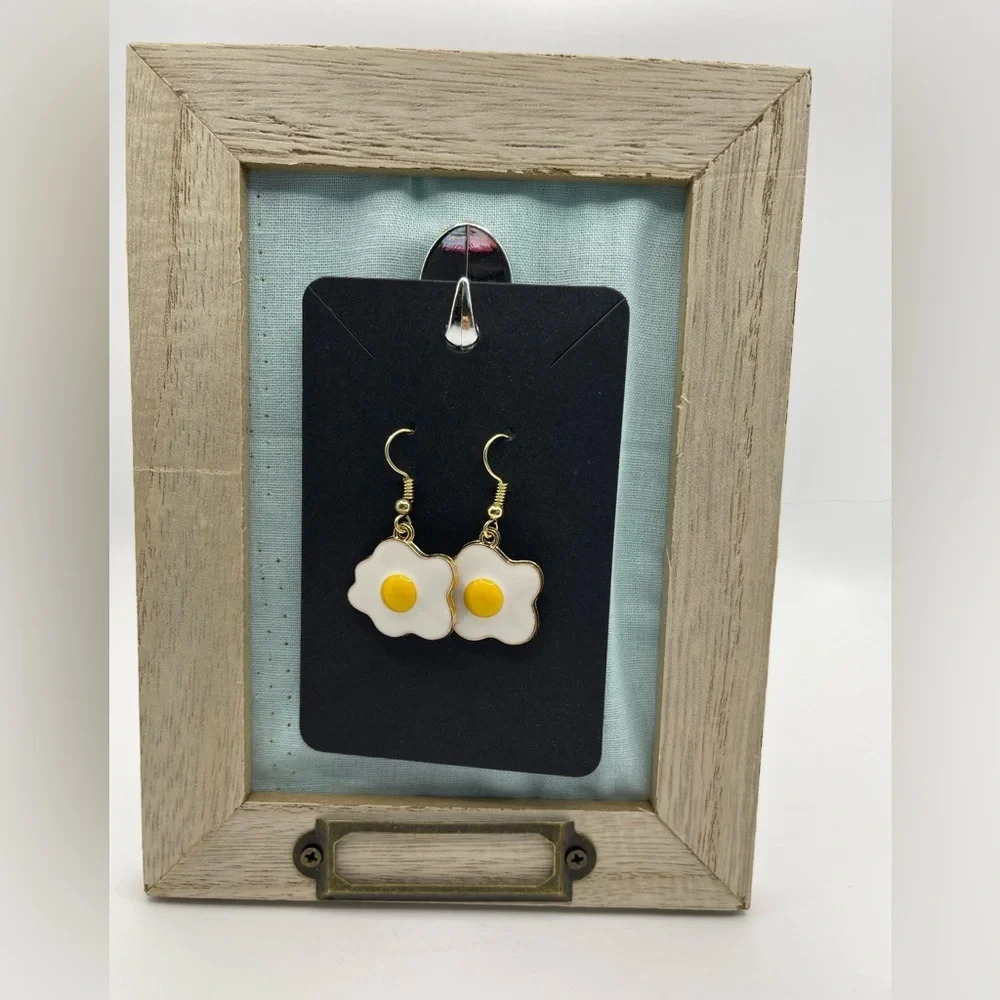 3 for $20 Metal Fried Egg Earrings‎ - Fun and Unique Food Jewelry “You Pick 3”